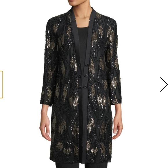 Misook Sequin Long Duster - Picture 3 of 7
